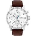 Produktbild: Herrenuhr Hugo Boss 1513495 (zh061a) + Box - Weiß/Braun/Silber