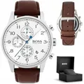 Produktbild: Herren Uhr Quarz Lederarmband Chronograph Datum Neu mit Box