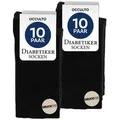 Produktbild: OCCULTO Basicsocken Herren Diabetikersocken 10er Pack (Modell: Goetz) (10-Paar) schwarz 43-46