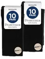 Produktbild: Occulto 10 Paar Diabetikersocken für Herren & Damen ohne Naht ohne Gummibund aus Baumwolle 10 Paar | Schwarz 43-46