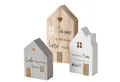 Produktbild: BOLTZE GRUPPE GmbH Dekoobjekt Dekoaufsteller Mein Haus grau weiß natur Holz 3 tlg.