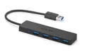 Produktbild: Anker Ultra Slim 4-Port USB 3.0 Datenhub MacBook PC Windows Laptops Schwarz