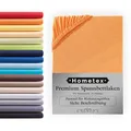 Produktbild: Premium Boxspringbett Spannbettlaken 180-200 x 200-220 cm, Spannbetttuch Bettlaken für Boxspringbett und Wasserbett, Oeko-TEX Made IN Green, Matratzen bis 35cm, Orange