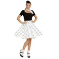 Produktbild: W WIDMANN MILANO Party Fashion - 50er Jahre Damen Kostüm Set, gepunkteter Rock und Halstuch, Retro Outfit für Karneval