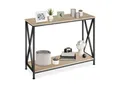 Produktbild: tectake® Konsolentisch, Industrial Style, mit 2 Ablagen und seitliche X-Streben, 100 x 35 x 80,5 cm