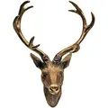 Produktbild: Hirschkopf Mit Geweih 14x16x30cm Bronze-mmc8030br