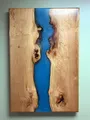 Produktbild: Esstisch River Table Massiv Tische 220x100 Flusstisch Meer Waterfall Epoxidharz