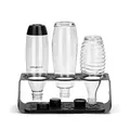Produktbild: sodastream Premium Flaschenabtropfhalter | aus Edelstahl | kompatibel Flaschen | Farbe: Matt Schwarz