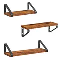 Produktbild: VASAGLE Wandregale-Set braun, schwarz 30,0 / 35,0 / 40,0 x 12,0 x 11,0 cm, 1 St.