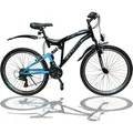 Produktbild: 26 Zoll Mountainbike SHIMANO 21-Gang Fahrrad mit Vollfederung & Beleuchtung OXT-Blue - Blau