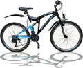 Produktbild: 26 Zoll Mountainbike SHIMANO 21-Gang Fahrrad mit Vollfederung & Beleuchtung OXT-Blue