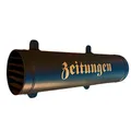 Produktbild: Naturholz-Schreinermeister Zeitungsrolle in Schwarz/Matt mit Verschlussgitter aus stabilem Metall Zeitungsbox Zeitungsfach