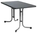 Produktbild: Sieger Gartenmöbel Gartentisch MECALIT, B 115 cm x T 70 cm, Graphitfarben, Schieferoptik, klappbar