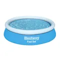 Produktbild: Bestway Fast Set Aufstellpool ohne Pumpe, Ø 183 x 51 cm, Blau, Rund, 940 Liter, TriTech-Material, Selbstaufbauend, Sicherheitsventil, Inkl. Reparaturflicken