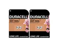 Produktbild: 4 x Duracell 357/303 SR44 mit Silberoxid (2 Blister mit je 2 Batterien) 4 Batterien