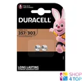 Produktbild: 2 Duracell 357/303 Sr44 Batterien Silberoxid 1,5V Uhrenbatterie NEU