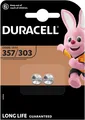 Produktbild: Duracell Knopfzellen-Batterie 357/303 Uhrenbatterie 2er Blister