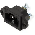Produktbild: BACHMANN Heissgeräteinbaustecker IEC320 C15A, C16A mit Schraubanschlüssen, schwarz