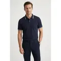 Produktbild: OLYMP Poloshirt Casual farbliche Kontrast-Details blau M (48/50)