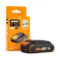 Produktbild: WORX WA3640 Original PowerShare Akku 20V - 2500mAh Li-Ion, wiederaufladbarer - kompakter Akku mit höher Sicherheit & längerer Laufzeit - mit LED Ladestandanzeige - kompatibel für alle WORX Geräte
