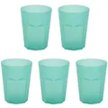 Produktbild: ENGELLAND 5 x Kunststoffbecher Party-Becher Plastik Gläser Mehrweg 400 ml Grün