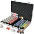 Produktbild: vidaXL Poker Set mit 1.000 Laserchips Aluminium