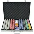 Produktbild: vidaXL Poker Set mit 1.000 Laserchips Aluminium