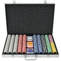 Produktbild: Poker Set Mit 1.000 Laserchips Aluminium Koffer Spielchicps Kartenspiel