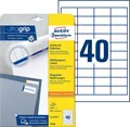 Produktbild: Avery Zweckform Etiketten Universal-Etiketten ultragrip 48,5x25,4 mm VE=400 Etiketten / 10 Bogen