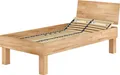 Produktbild: Einzelbett Buche 100x200 stabil hoch Massivholzbett Seniorenbett Zubehör wählbar V-60.81-10Federholzrahmen inkl.