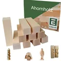 Produktbild: Edpas Schnitzholz Ahorn - 10 Stück Holzblock - Schnitzvorlage (10x2,5x2,5cm) - Ahornholz zum Schnitzen Drecheln oder Bastelset - Drechelholz Holz Rohlinge zum Drechseln - Ideal zum Drechseln