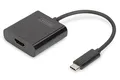 Produktbild: DIGITUS USB Typ-C Grafik Adapter, USB Type-C zu HDMI Typ A, 4K Ultra HD 30Hz, Kunststoff, Schwarz