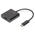 Produktbild: DIGITUS USB Type-C zu HDMI Grafik-Adapter 4K 30Hz Schwarz Anschluss Monitor TV