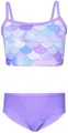 Produktbild: Aquarti Mädchen Bikini Set Bustier Bikinislip Zweiteiliger Badeanzug, Farbe: 038C Meerjungfrau Violett/Lila, Größe: 128