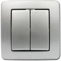 Produktbild: TEM EKONOMIK Doppel Wechsel Schalter Silber 250V10A