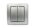 Produktbild: TEM EKONOMIK Doppel-Wechsel-Schalter silber 250V/10A Unterputzschalter