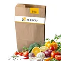 Produktbild: HEKU Müllbeutel Biomüllbeutel 50 Stück 10l Papier - Bio Müllbeutel aus stabilem Kraftpapier nassfest - kompostierbare Müllbeutel Biomüll plastikfrei