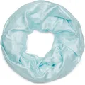 Produktbild: styleBREAKER Damen Loop Schal leicht und seidig mit Glitzer in Unifarben, Schlauchschal, Tuch 01016214, Farbe:Türkis