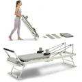Produktbild: VEVOR Faltbarer Pilates Reformer Trainingsgerät im Heim-Fitnessstudio, Pilates-Bett mit doppeltem Widerstand – Feder und Kordel, für Fortgeschrittene und Anfänger, bis zu 181,44 kg
