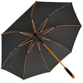 Produktbild: iX-brella XXL Stockschirm Fiberglas Golf Automatik Schwarz - Orange