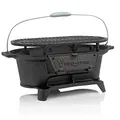 Produktbild: BBQ-Toro Gusseisen Grilltopf mit Grillrost | 50 x 25 x 23 cm | Hibachi Style Holzkohle Campinggrill | Holzkohle Campinggrill, Gusseisen Feuertopf, BBQ Grill, Dutch Oven Station, Camping Zubehör
