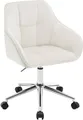 Produktbild: WOLTU Bürohocker Homeoffice Stuhl, Schminkstuhl, höhenverstellbar, mit Armlehnen Samtsitz : Cremeweiß Farbe: Cremeweiß