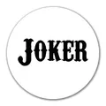 Produktbild: Aufkleber Joker Schriftzug 10cm Sticker Joker Geschenkidee Präsent Mitbringsel S