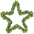 Produktbild: Salcar Weihnachtsgirlande Mit Licht 55 Cm Tannengirlande Mit Batterie Und Weihnachtsstern