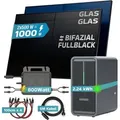 Produktbild: SUNNIVA® 1000W Balkonkraftwerk mit 2,24 kWh Speicher MARSTEK B2500-D, 2x 500W BIFAZIAL FULLBLACK komplett Steckdose, PV Solaranlage + Solarspeicher