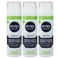 Produktbild: Nivea Men Sensitiv Rasierschaum 3 x 200 ml für empfindliche Haut Set