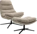 Produktbild: Duo Collection Relaxsessel Porto, 360° drehbar, doppelte Polsterung, mit Hocker, bis 115 kg belastbar