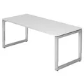 Produktbild: HAMMERBACHER RS19 höhenverstellbarer Schreibtisch weiß rechteckig, Kufen-Gestell silber 180,0 x 80,0 cm