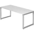 Produktbild: Hammerbacher Schreibtisch O-Fuß eckig 180x80cm Weiß/Silber
