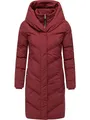 Produktbild: Ragwear Damen Langer Wintermantel warmer Steppmantel mit hohem Kragen und Kapuze Natalka Soft YOUMODO Wine Red Gr. XXL
